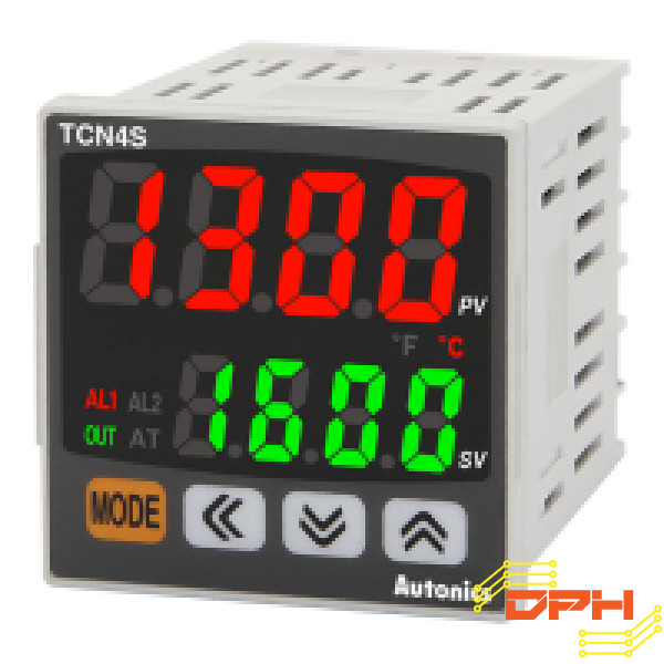Bộ điều khiển nhiệt độ Autonics loại PID, hiển thị đơn tiết kiệm chi phí TCN4S-24R