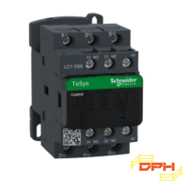 KHỞI ĐỘNG TỪ CONTACTOR 9A 110VAC LC1D09Q7 SCHNEIDER